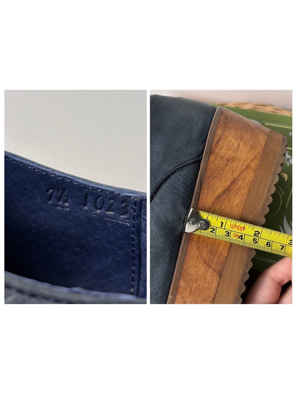 Five Worlds Blue Leather Platform Loafers - Picture 7 of 8